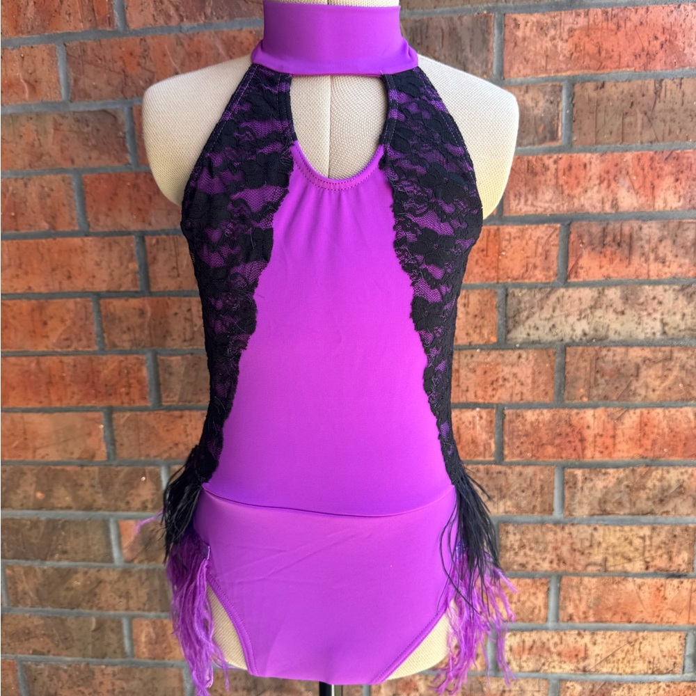 Weiss an Purple and Black Lace Dance Costume